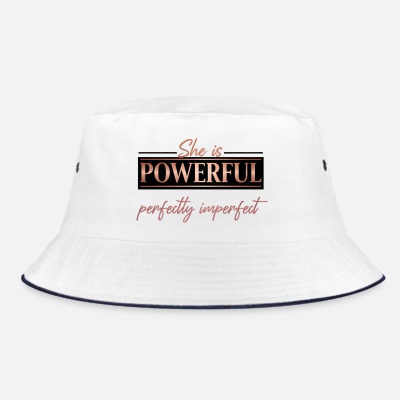 Powerful & Perfectly Imperfect – Rosegold Design Bucket Hat