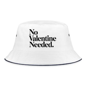 Chemise sans besoin de la Saint-Valentin – Drôle anti-Valentin - Bob - blanc/marine - Devant