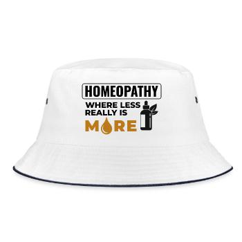 Homeopathy Where Less Is More Professional Gear  - Bucket Hat - white/navy - Front