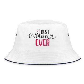 Die beste Mutter aller Zeiten - Bucket Hat - Weiß/Navy - Vorne