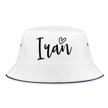 Cœur Iran Amour des femmes Iran - Bob - blanc/marine - Devant