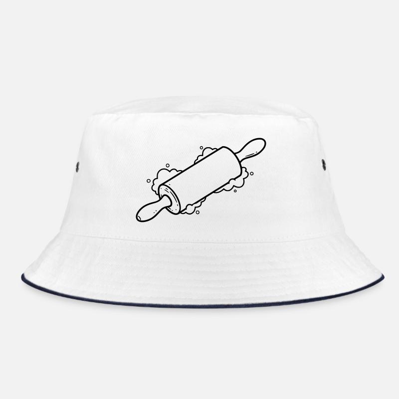 Nudelholz Backrolle Mehl Outline Bucket Hat
