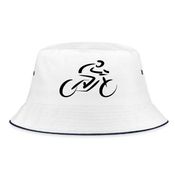 Cyclist Racer - Bucket Hat - white/navy - Front