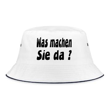 Work - Bucket Hat - white/navy - Front