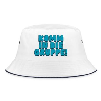 komm in die Gruppe - Bucket Hat - Weiß/Navy - Vorne