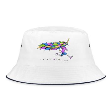 Unicorn Runner - Bucket Hat - white/navy - Front