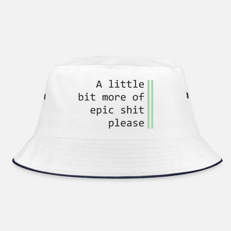 A little more epic - Bucket Hat - white/navy