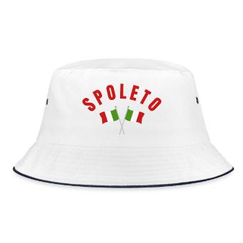 Spoleto Italian Flags  - Bucket Hat - white/navy - Front
