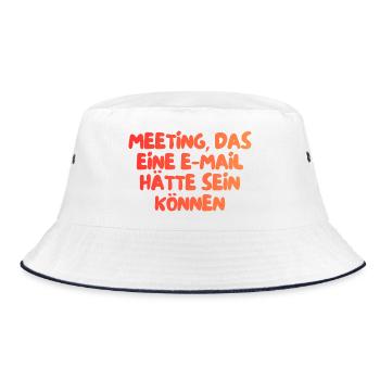 This meeting could have been an email - Bucket Hat - white/navy - Front