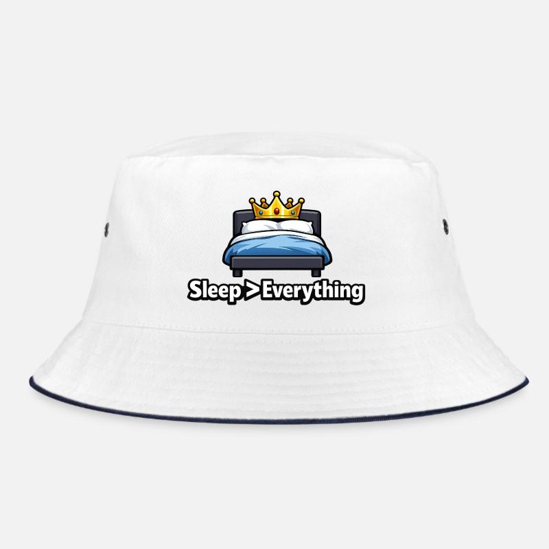 Funny Sleep Lover Crown Bett-Design Bucket Hat