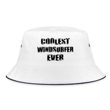 Coolest windsurfer ever - Bucket Hat - white/navy - Front