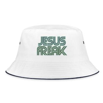 Graphique rétro de Jésus Freak - Bob - blanc/marine - Devant