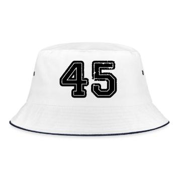 45 - Bucket Hat - white/navy - Front