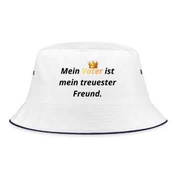 Vater: Mein treuester Freund - Bucket Hat - Weiß/Navy - Vorne