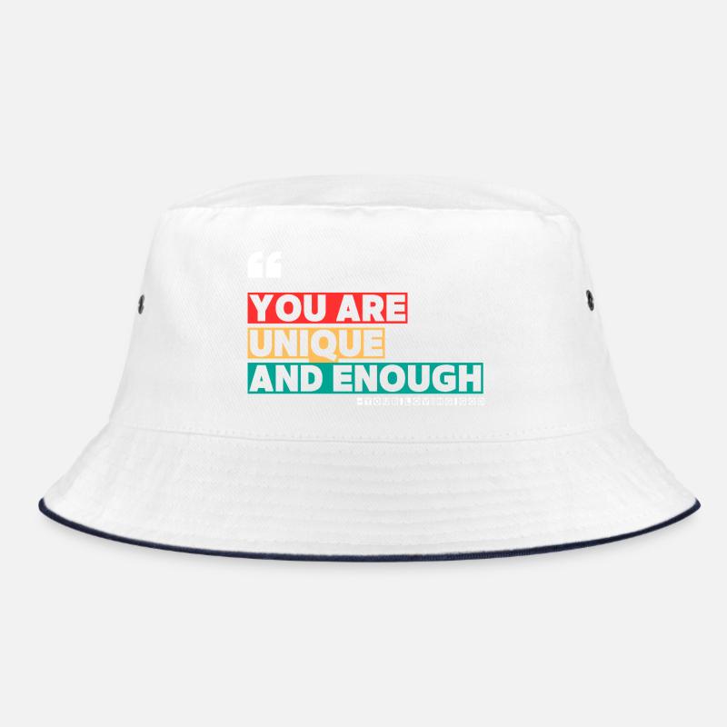 You_are_Unique2 - Bucket Hat - white/navy