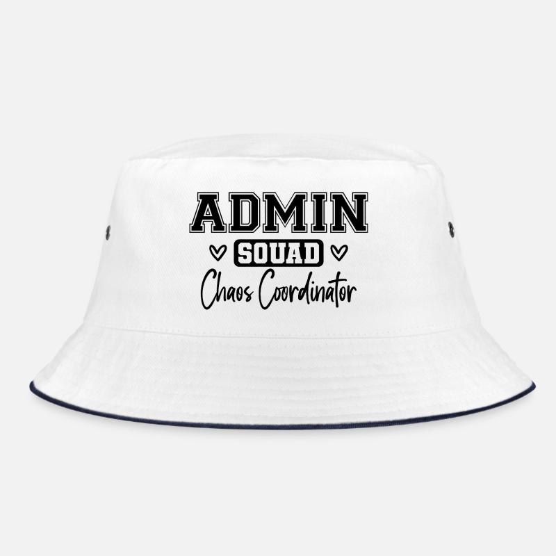 Admin Squad: Colored Retro Office Team Gift Bucket Hat