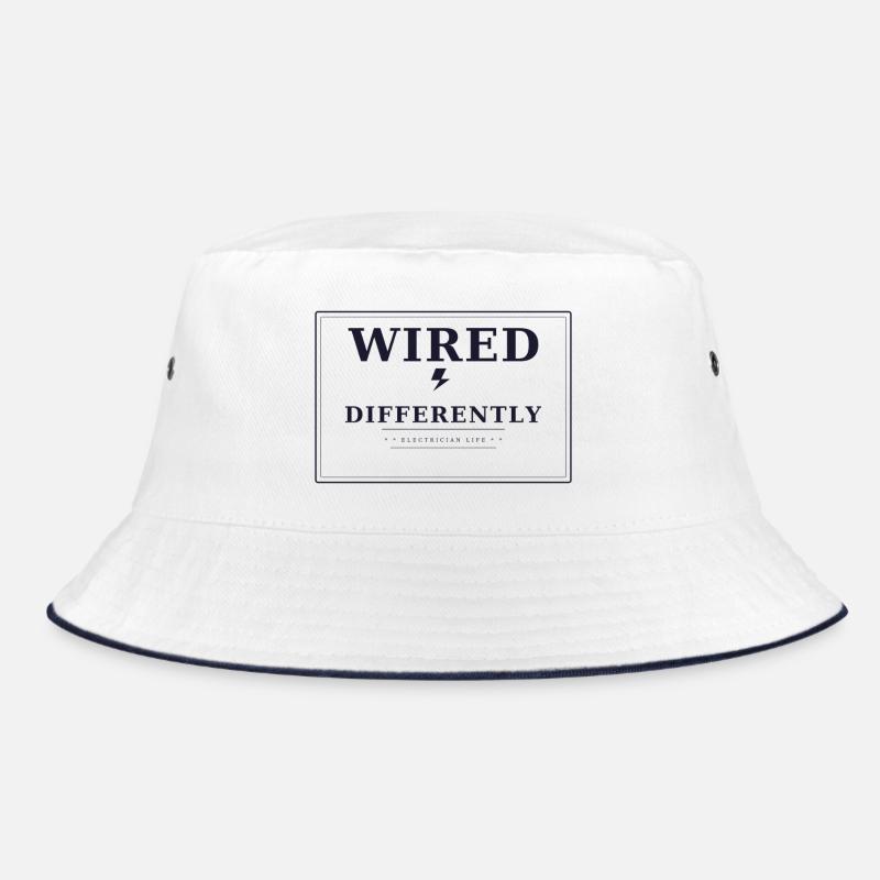 Wired differently - Bucket Hat - Weiß/Navy
