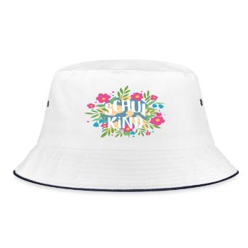 Schulkind  - Bucket Hat - Weiß/Navy - Vorne