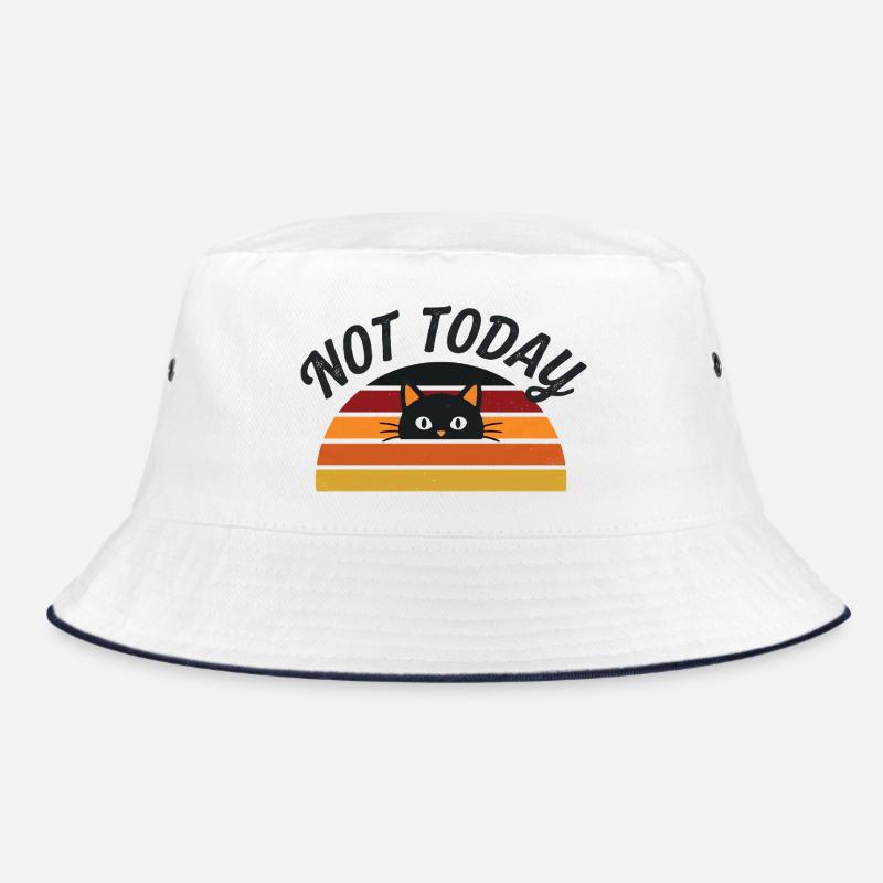 Not Today - Morgenmuffel Katzen Retro Design Bucket Hat