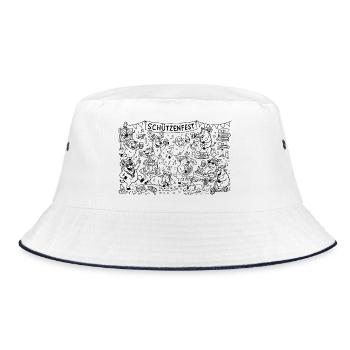 Schützenfest feucht-fröhlich - Bucket Hat - Weiß/Navy - Vorne