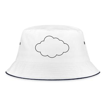 Cloud outline - Bucket Hat - white/navy - Front