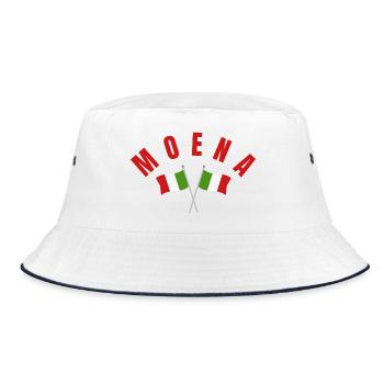 Modena Italienische Flaggen - Bucket Hat - Weiß/Navy - Vorne