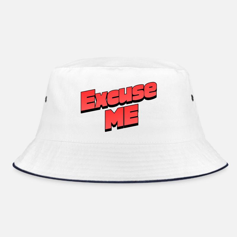 Excuse Me Retro Typo Grafik Bucket Hat