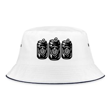 Symbole de canette de bière Houblon de bière - Bob - blanc/marine - Devant