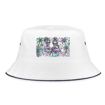 Duo Squelette Summer Vibes - Bob - blanc/marine - Devant