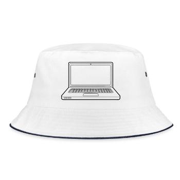 Laptop - Bucket Hat - white/navy - Front