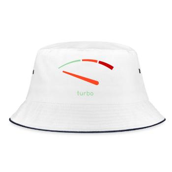 Turbo Speedometer Graphic - Bucket Hat - white/navy - Front