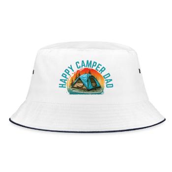 PAPA CAMPEUR HEUREUX - Bob - blanc/marine - Devant
