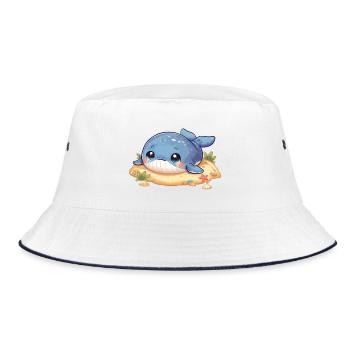 Baleine sur un banc de sable - Bob - blanc/marine - Devant