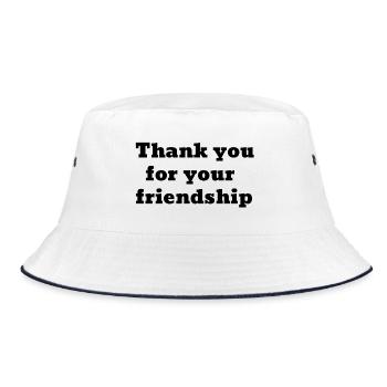 THANK YOU FOR YOUR FRIENDSHIP - Bucket Hat - white/navy - Front
