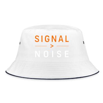 Bitcoin digital money store of value financial - Bucket Hat - white/navy - Front