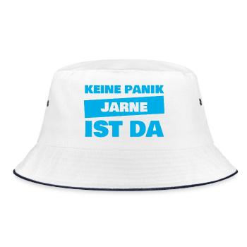 Keine Panik: Jarne Ist Da - Bucket Hat - Weiß/Navy - Vorne