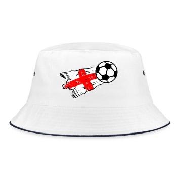 Le drapeau anglais rencontre le football - Bob - blanc/marine - Devant