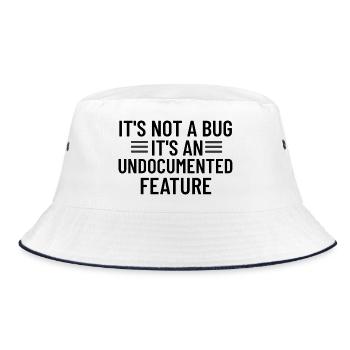 Lustiger Programmierer, Programmierer, Softwareentwickler - Bucket Hat - Weiß/Navy - Vorne
