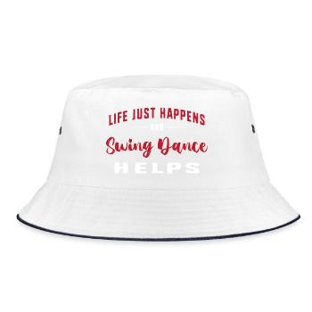 Swing Swing-Musik - Bucket Hat - Weiß/Navy - Vorne