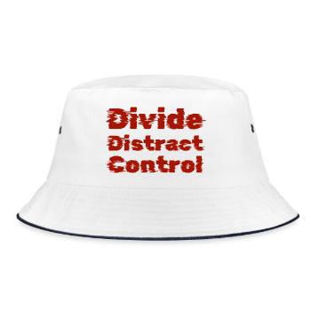Teile Ablenkungskontrolle - Bucket Hat - Weiß/Navy - Vorne