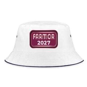 Schwedische Großmutter 2027 - Bucket Hat - Weiß/Navy - Vorne