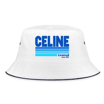 Légend Céline bleu - Bucket Hat - Weiß/Navy - Vorne