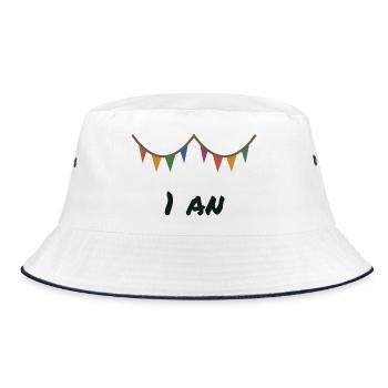 1. 1 Jahr. 1. JUBILÄUM. 1-JÄHRIGES JUBILÄUM - Bucket Hat - Weiß/Navy - Vorne