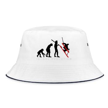 Ischgl Ski Evolution - Bucket Hat - white/navy - Front