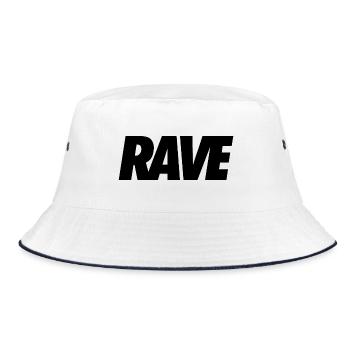 RAVE - Bucket Hat - Weiß/Navy - Vorne