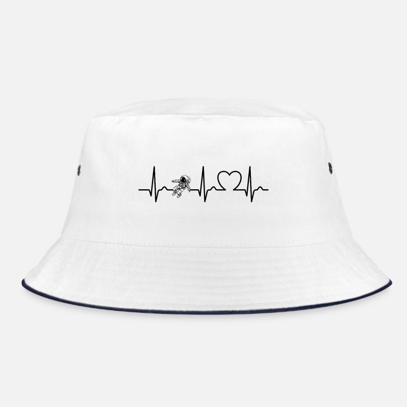 Courbe cardiaque - Pouls - ECG - Astronaute - Espace - Bob - blanc/marine