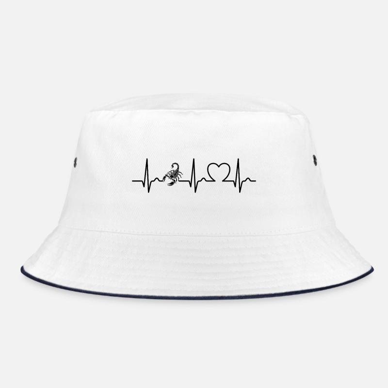 Skorpion - Giftstachel - Puls - Herzkurve - EKG Bucket Hat