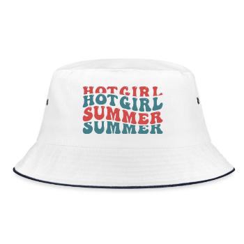 Hot Girl Summer Typographie - Bob - blanc/marine - Devant