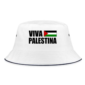 Viva palestina - Bob - blanc/marine - Devant