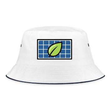 Solarenergie | Nachhaltige Zukunft Symbol - Bucket Hat - Weiß/Navy - Vorne